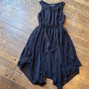 H&M  black chiffon-like dress with tiers size 8-9y